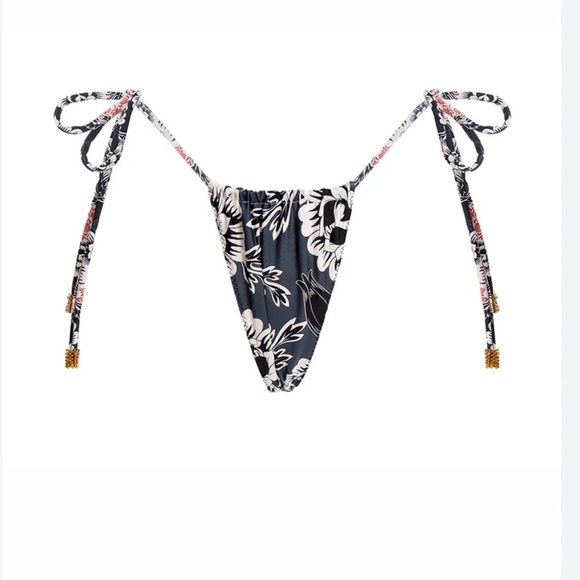 Agua Bendita Lolita Reversible Floral Tie-Side Bikini Bottom NWT XL - Picture 1 of 10